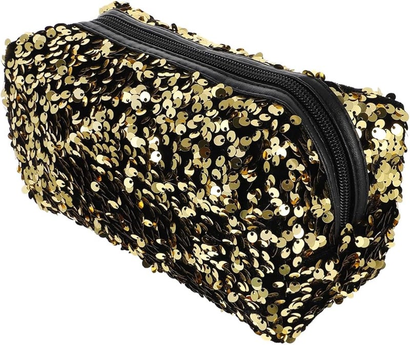 Gatuida Sequin Makeup Bag Travel Toiletry Organizer For Women Random Style - Image 1